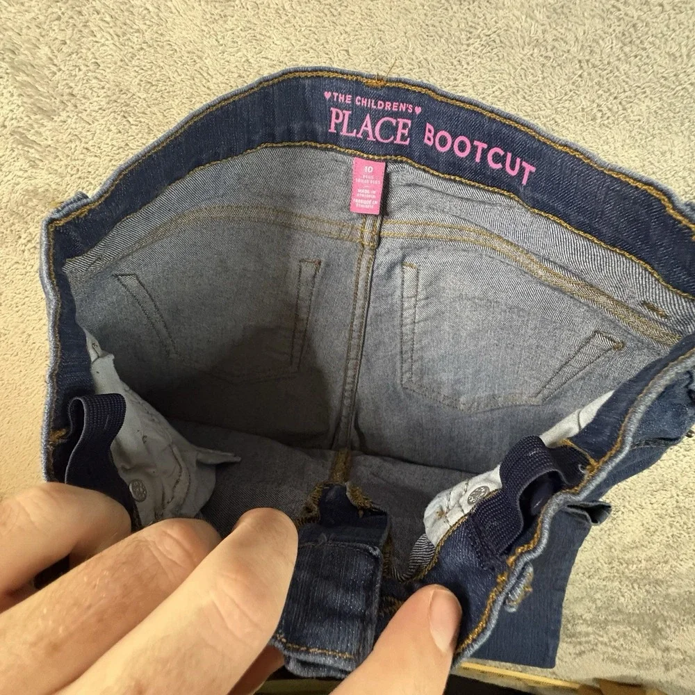 The Children's Place Girls 10 Plus (26x25.25) Blue Bootcut Stretch Jeans